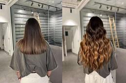 balayage hair before and after clinic