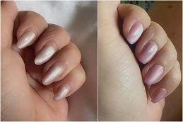 Cat Eye Nails Before and After