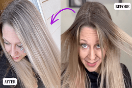 Hair Streaking Before and After